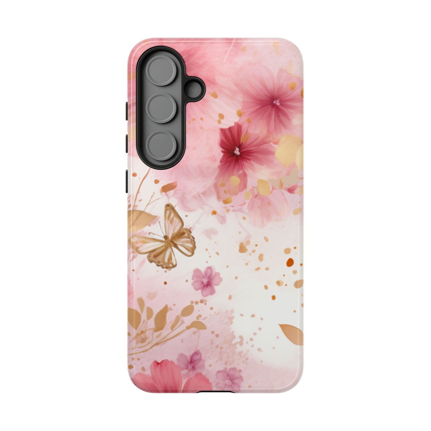 Blush Pink Floral Butterfly - Samsung Galaxy Case - BOGO Cases