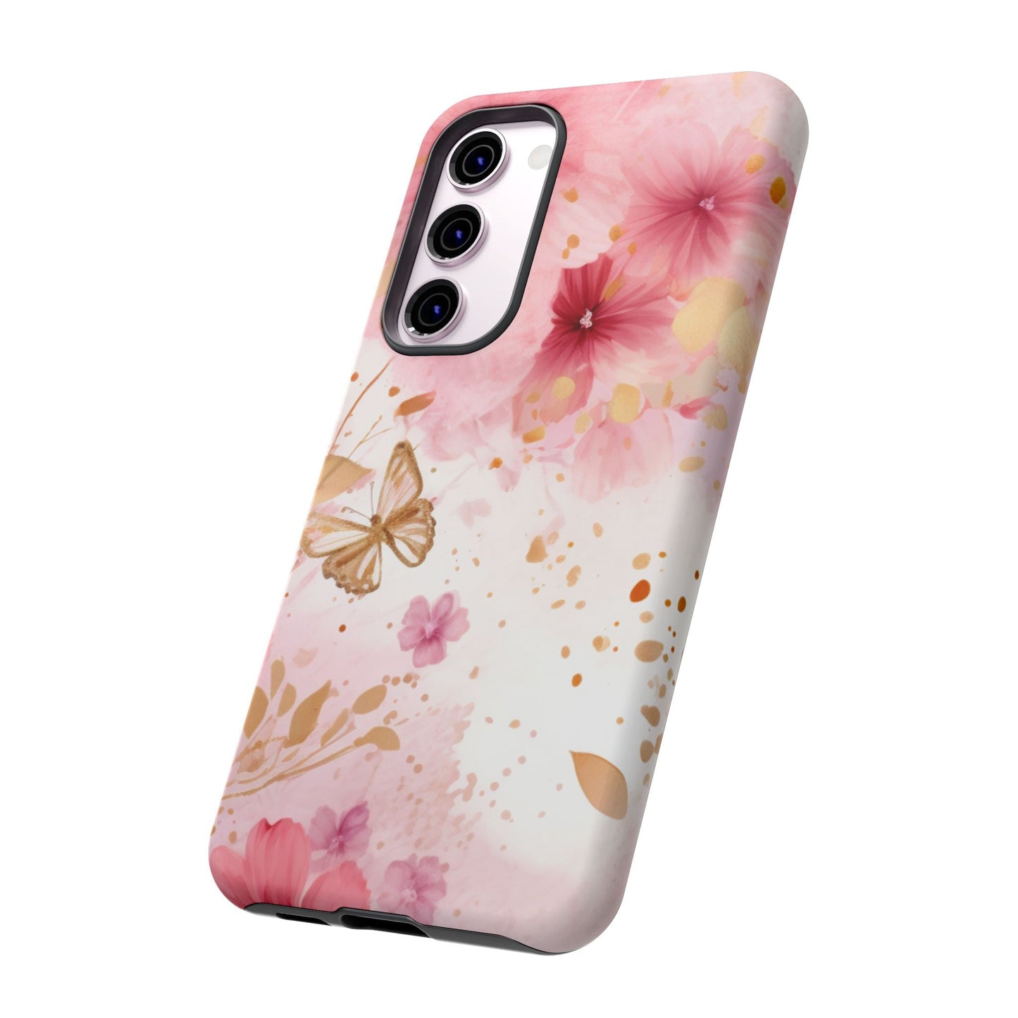 Blush Pink Floral Butterfly - Samsung Galaxy Case - BOGO Cases