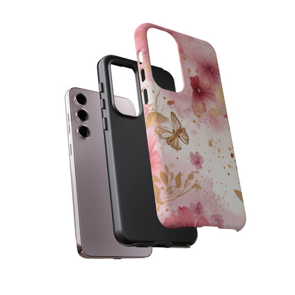 Blush Pink Floral Butterfly - Samsung Galaxy Case - BOGO Cases