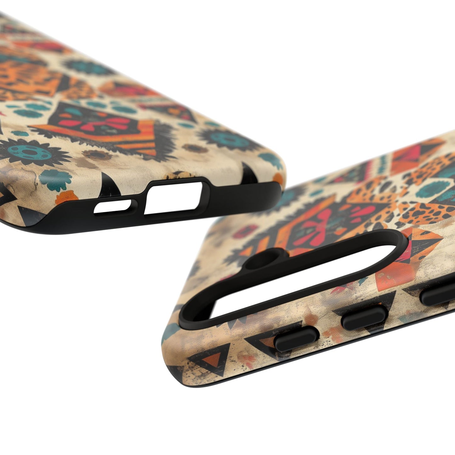 Bohemian Leopard & Tribal Floral Tough Samsung Galaxy Case – Vibrant Eclectic Design, Dual - Layer Protection - BOGO Cases