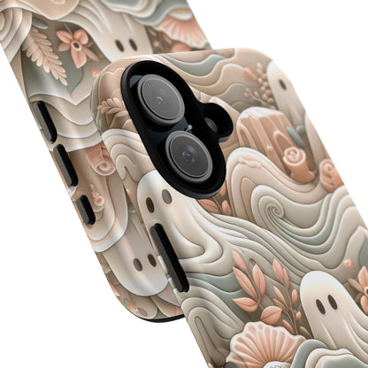 Boho Ghost Phone Case - Aesthetic Floral Protection Meets Whimsical Charm - Fits All iPhones, Samsung Galaxy, & Google Pixel. Premium Cases! - BOGO Cases