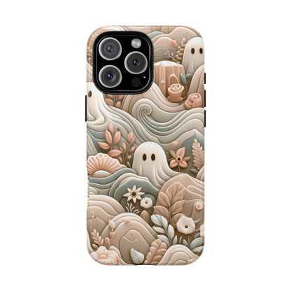 Boho Ghost Phone Case - Aesthetic Floral Protection Meets Whimsical Charm - Fits All iPhones, Samsung Galaxy, & Google Pixel. Premium Cases! - BOGO Cases