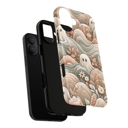 Boho Ghost Phone Case - Aesthetic Floral Protection Meets Whimsical Charm - Fits All iPhones, Samsung Galaxy, & Google Pixel. Premium Cases! - BOGO Cases