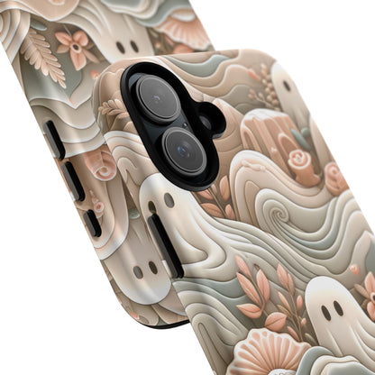 Boho Ghost Phone Case - Aesthetic Floral Protection Meets Whimsical Charm - Fits All iPhones, Samsung Galaxy, & Google Pixel. Premium Cases! - BOGO Cases