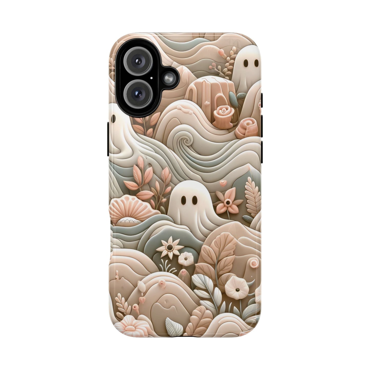 Boho Ghost Phone Case - Aesthetic Floral Protection Meets Whimsical Charm - Fits All iPhones, Samsung Galaxy, & Google Pixel. Premium Cases! - BOGO Cases