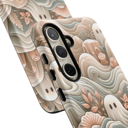 Boho Ghost Phone Case - Aesthetic Floral Protection Meets Whimsical Charm - Fits All iPhones, Samsung Galaxy, & Google Pixel. Premium Cases! - BOGO Cases