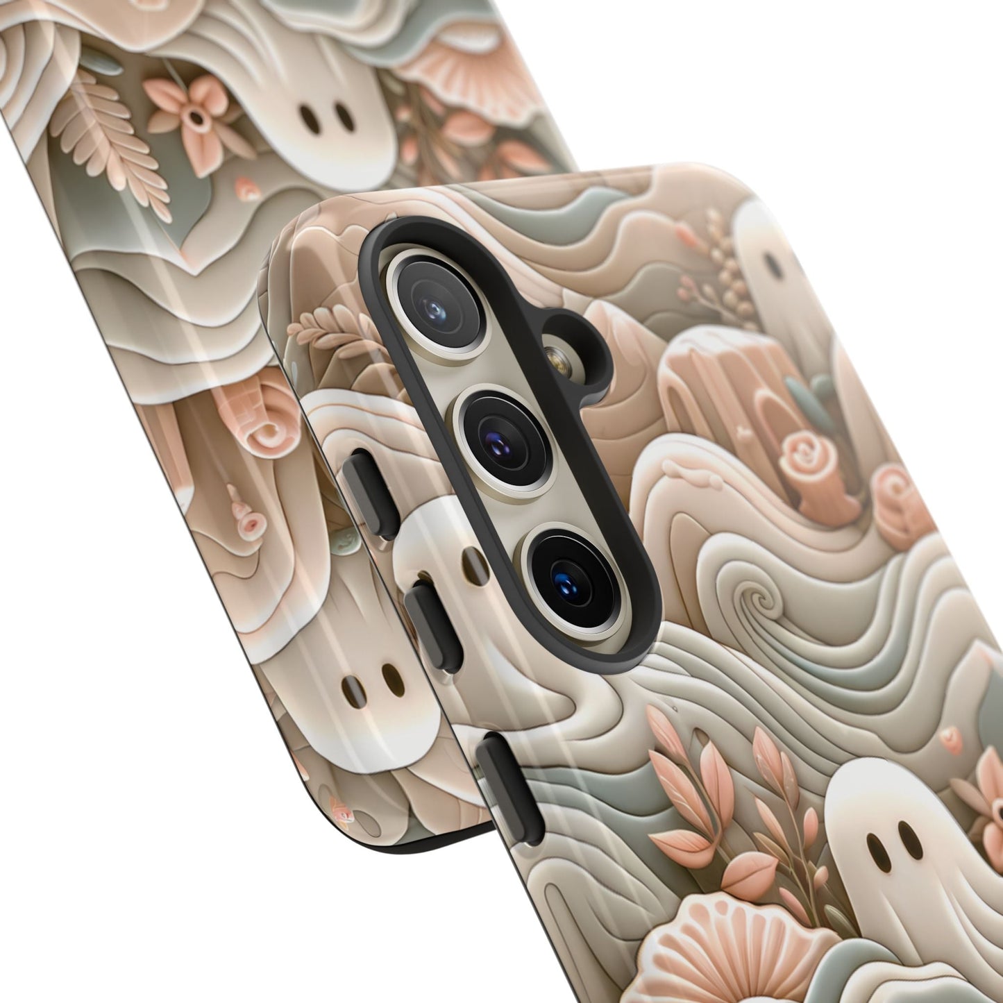 Boho Ghost Phone Case - Aesthetic Floral Protection Meets Whimsical Charm - Fits All iPhones, Samsung Galaxy, & Google Pixel. Premium Cases! - BOGO Cases