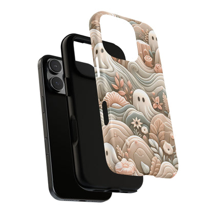 Boho Ghost Phone Case - Aesthetic Floral Protection Meets Whimsical Charm - Fits All iPhones, Samsung Galaxy, & Google Pixel. Premium Cases! - BOGO Cases