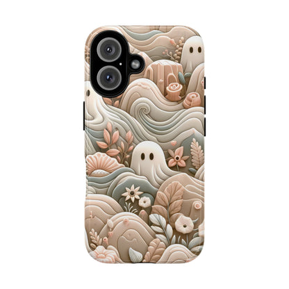 Boho Ghost Phone Case - Aesthetic Floral Protection Meets Whimsical Charm - Fits All iPhones, Samsung Galaxy, & Google Pixel. Premium Cases! - BOGO Cases