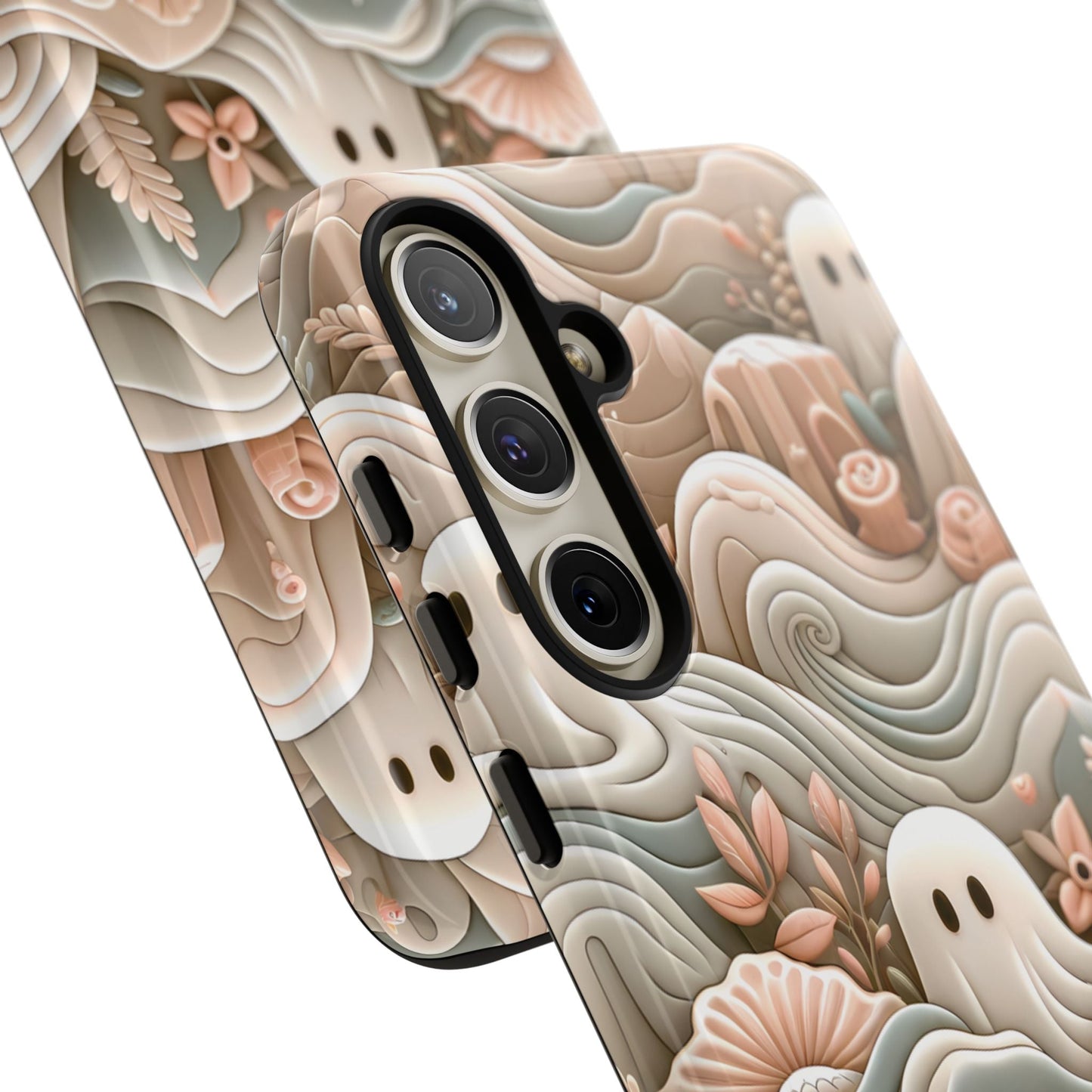 Boho Ghost Phone Case - Aesthetic Floral Protection Meets Whimsical Charm - Fits All iPhones, Samsung Galaxy, & Google Pixel. Premium Cases! - BOGO Cases