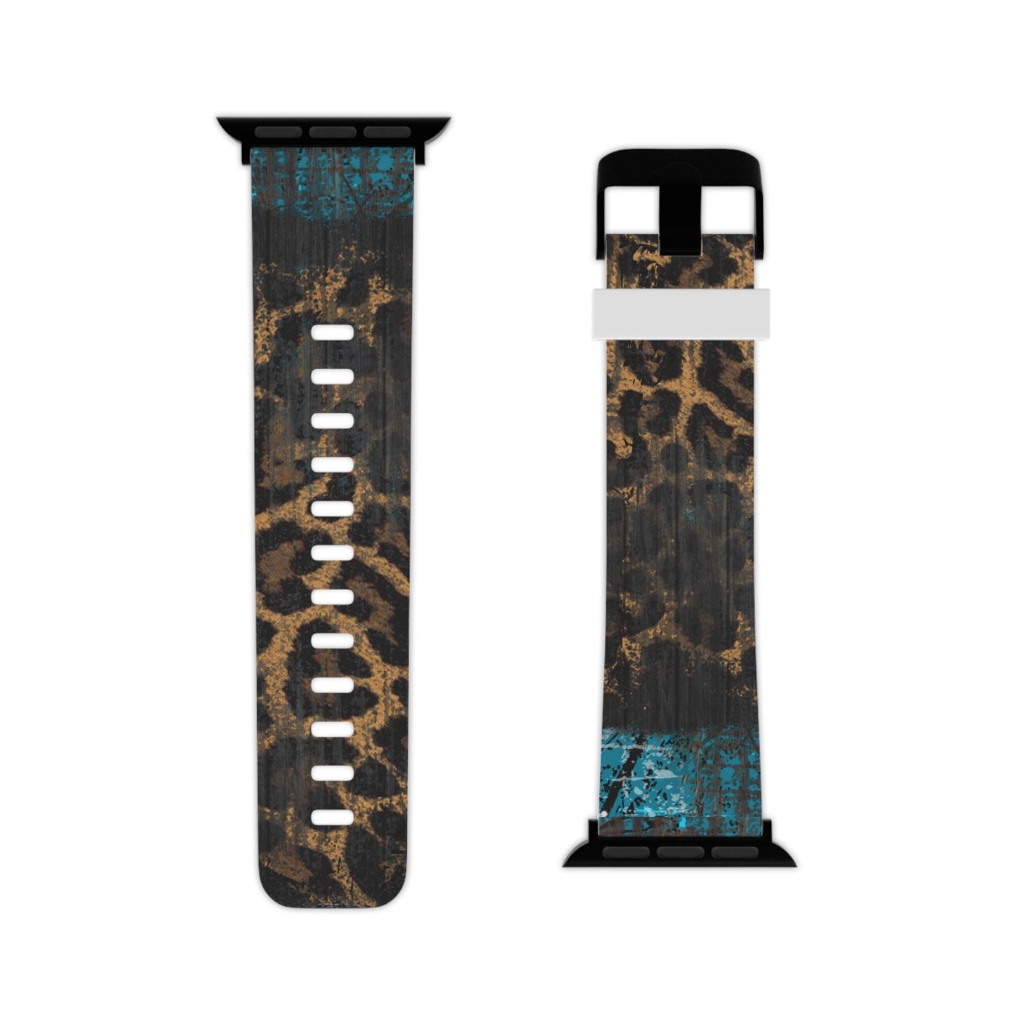  Boho Leopard and Turquoise Apple Watch Band - BOGO Cases