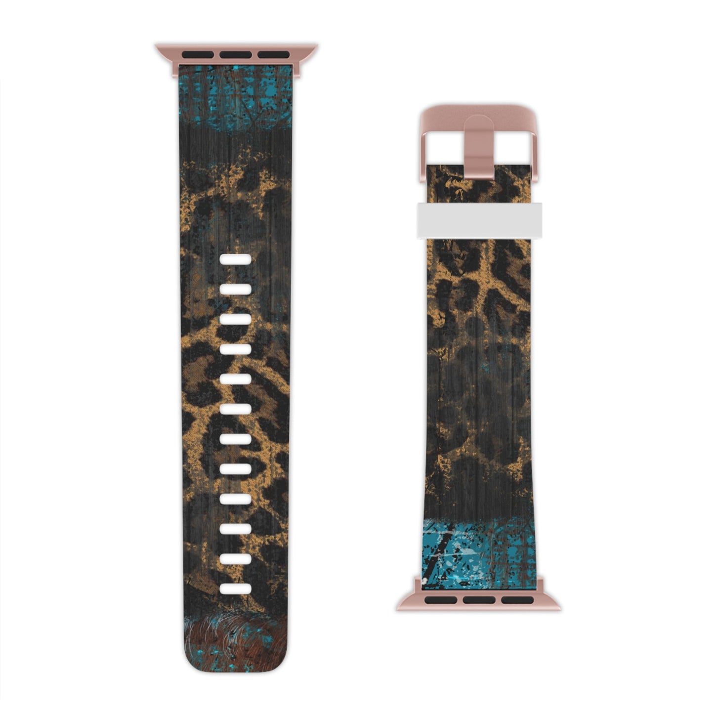  Boho Leopard and Turquoise Apple Watch Band - BOGO Cases