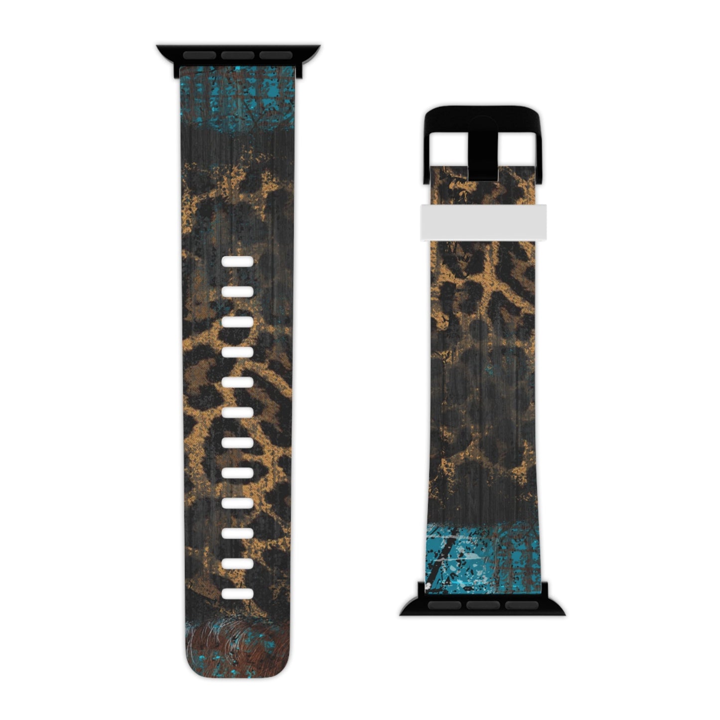  Boho Leopard and Turquoise Apple Watch Band - BOGO Cases