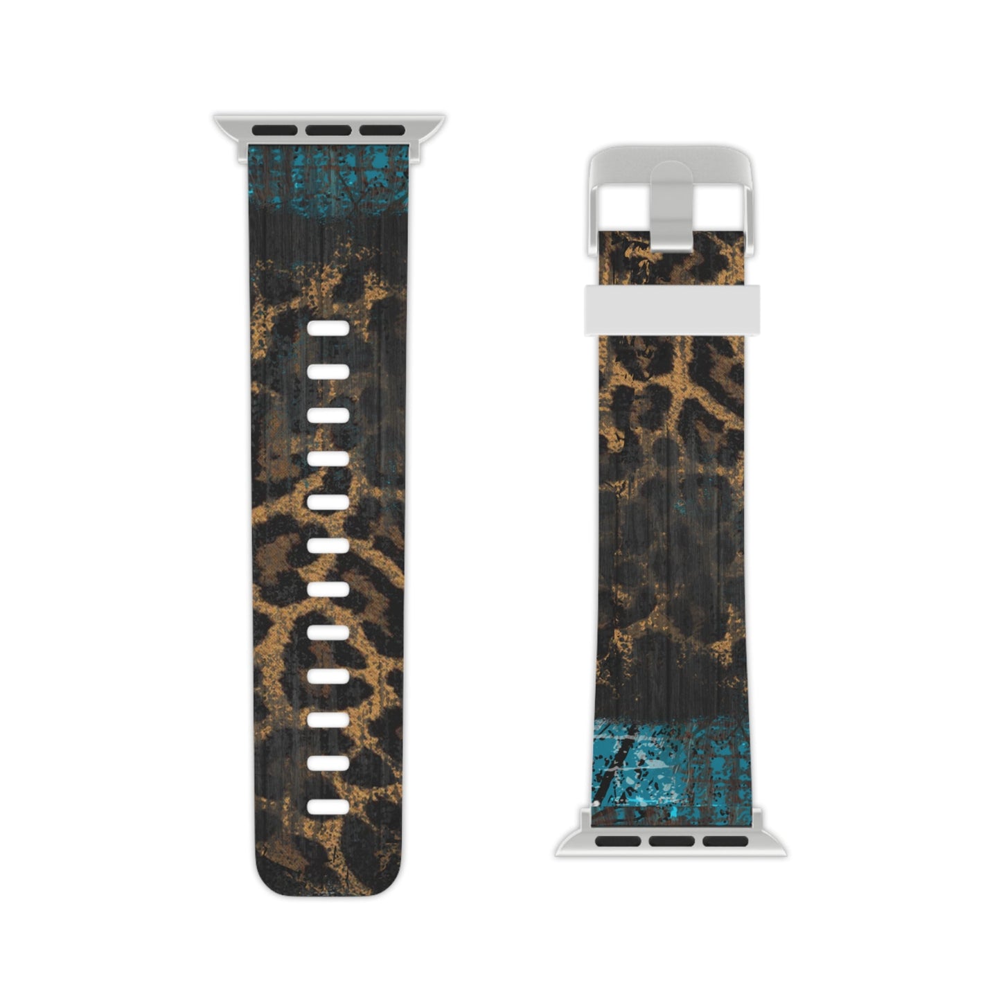  Boho Leopard and Turquoise Apple Watch Band - BOGO Cases