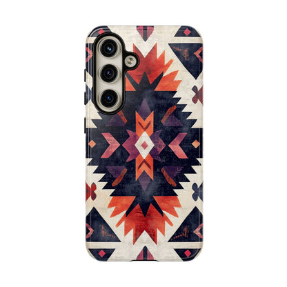 Boho Tribal Starburst Tough Samsung Galaxy Case – Vibrant Geometric Design, Dual - Layer Protection - BOGO Cases