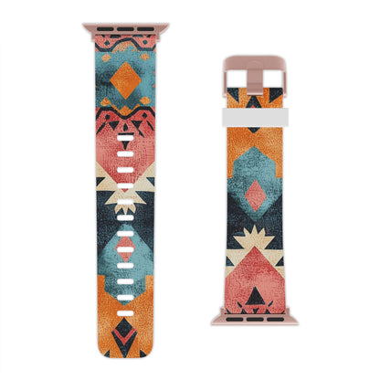 Bold Aztec Pattern Apple Watch Band | Vibrant Geometric Design - BOGO Cases