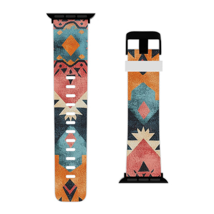 Bold Aztec Pattern Apple Watch Band | Vibrant Geometric Design - BOGO Cases