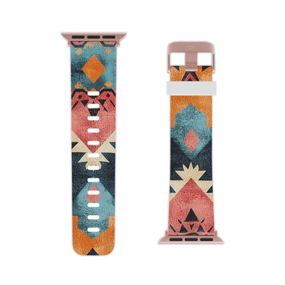 Bold Aztec Pattern Apple Watch Band | Vibrant Geometric Design - BOGO Cases