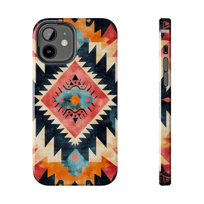 Bold Aztec Pattern Tough iPhone Case – Vibrant Geometric Design, Dual - Layer Protection - BOGO Cases