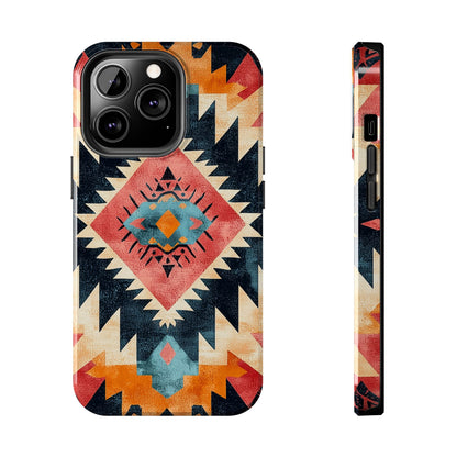 Bold Aztec Pattern Tough iPhone Case – Vibrant Geometric Design, Dual - Layer Protection - BOGO Cases