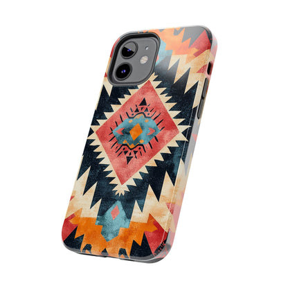 Bold Aztec Pattern Tough iPhone Case – Vibrant Geometric Design, Dual - Layer Protection - BOGO Cases