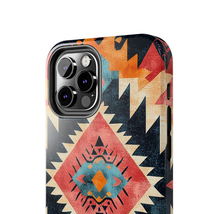 Bold Aztec Pattern Tough iPhone Case – Vibrant Geometric Design, Dual - Layer Protection - BOGO Cases