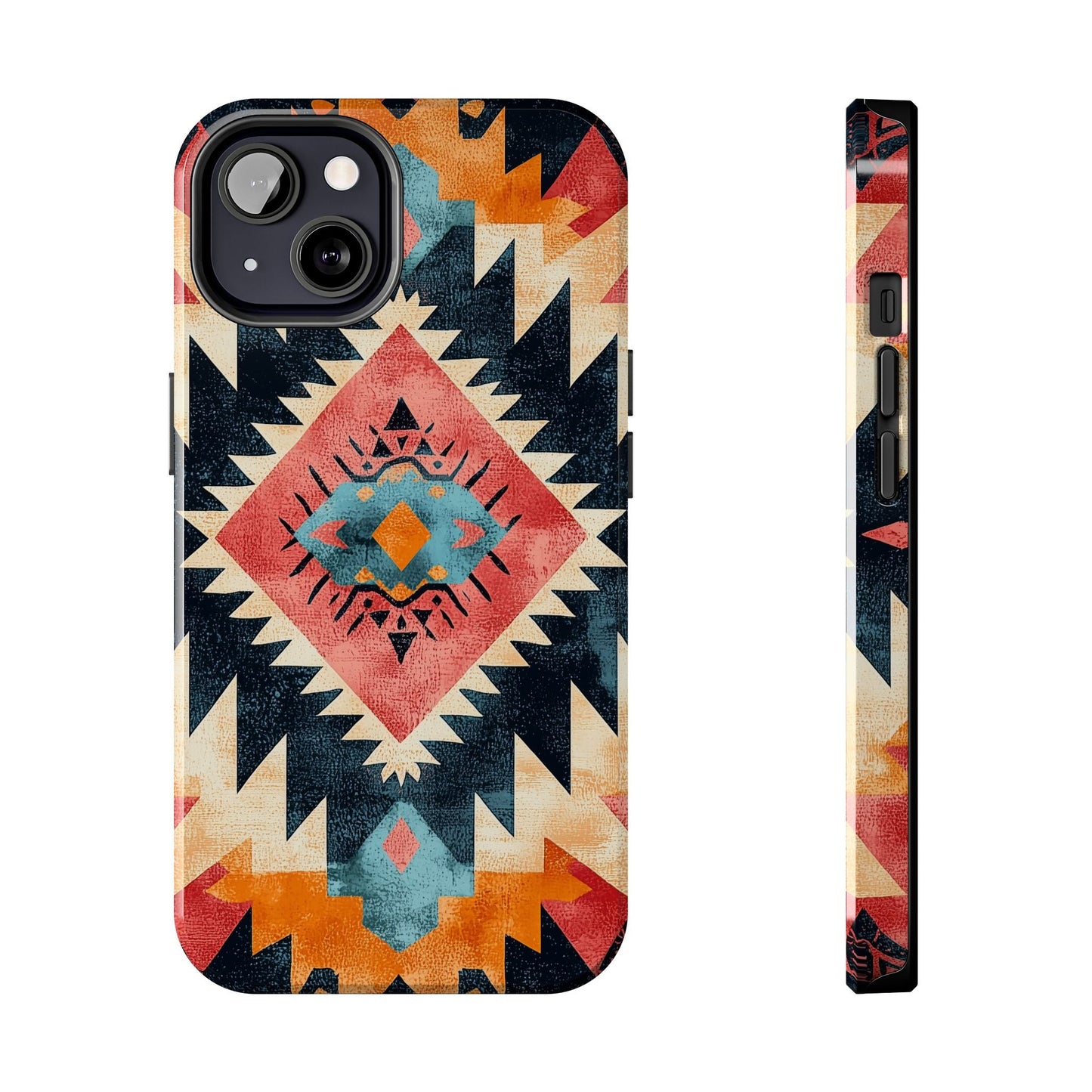 Bold Aztec Pattern Tough iPhone Case – Vibrant Geometric Design, Dual - Layer Protection - BOGO Cases