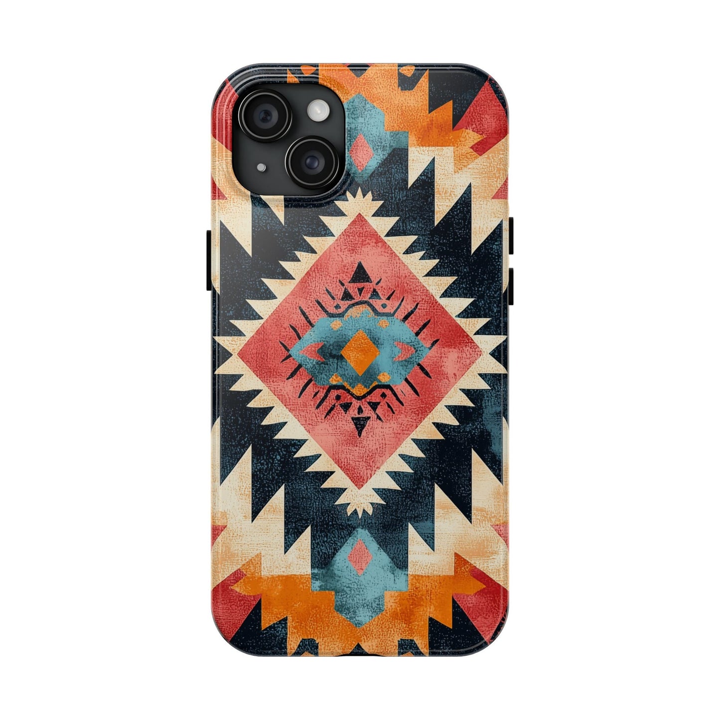 Bold Aztec Pattern Tough iPhone Case – Vibrant Geometric Design, Dual - Layer Protection - BOGO Cases