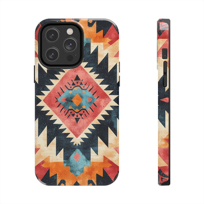 Bold Aztec Pattern Tough iPhone Case – Vibrant Geometric Design, Dual - Layer Protection - BOGO Cases