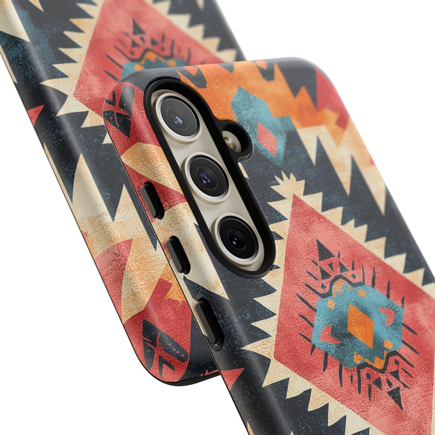 Bold Aztec Pattern Tough Samsung Galaxy Case – Vibrant Geometric Design, Dual - Layer Protection - BOGO Cases