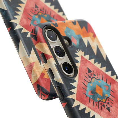 Bold Aztec Pattern Tough Samsung Galaxy Case – Vibrant Geometric Design, Dual - Layer Protection - BOGO Cases