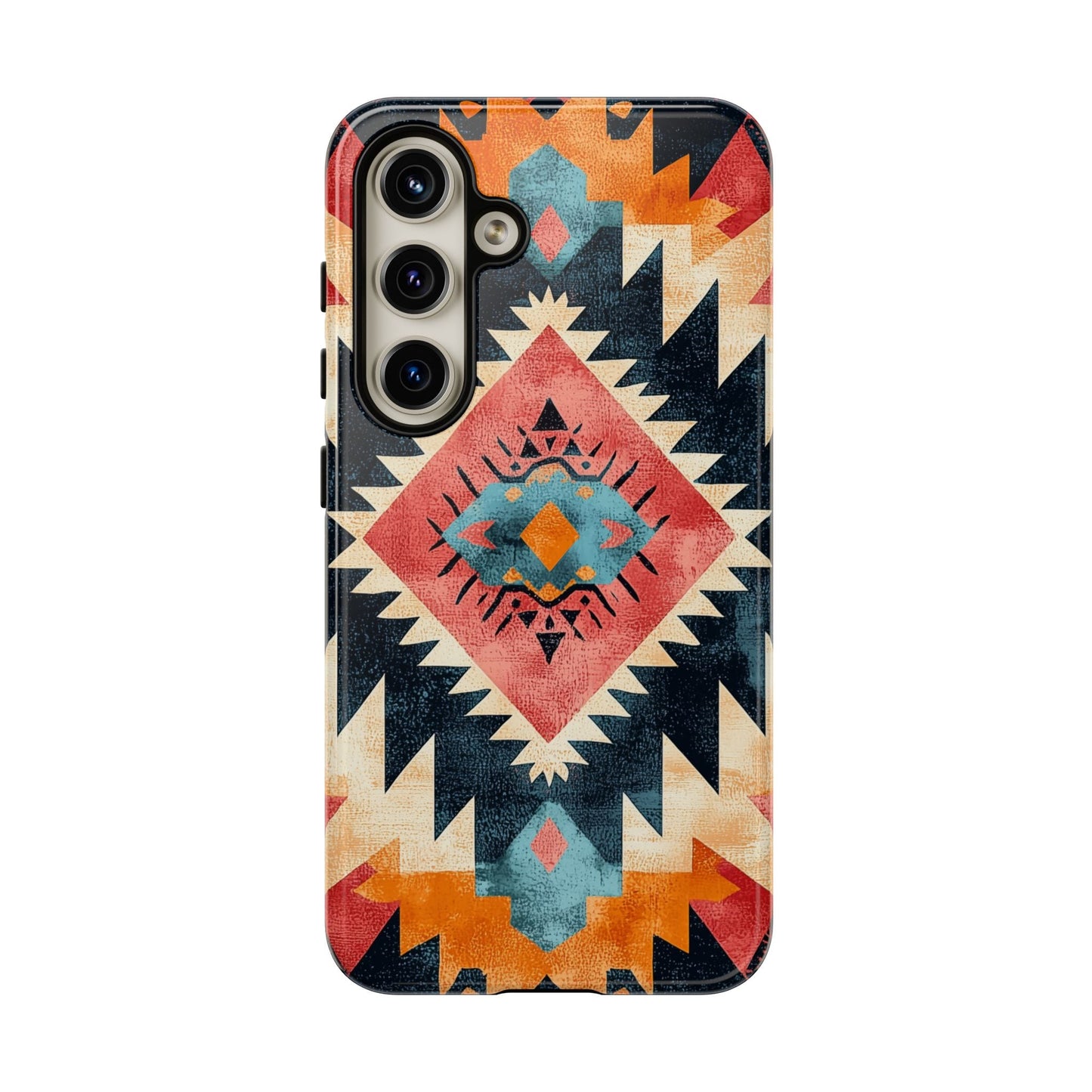 Bold Aztec Pattern Tough Samsung Galaxy Case – Vibrant Geometric Design, Dual - Layer Protection - BOGO Cases