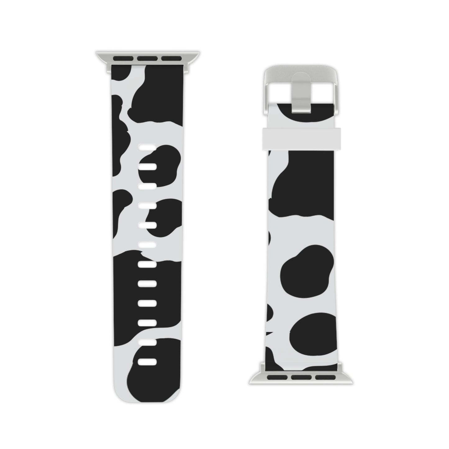  Bold Black and White Cow Apple Watch Band - BOGO Cases