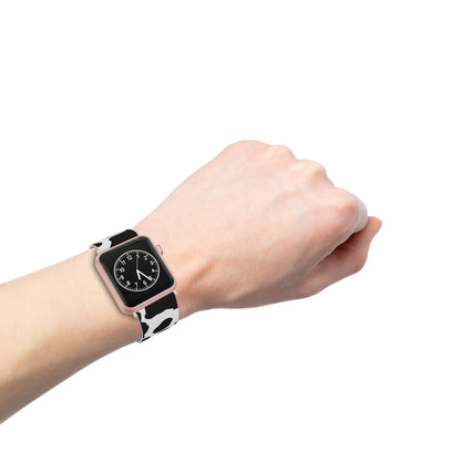  Bold Black and White Cow Apple Watch Band - BOGO Cases