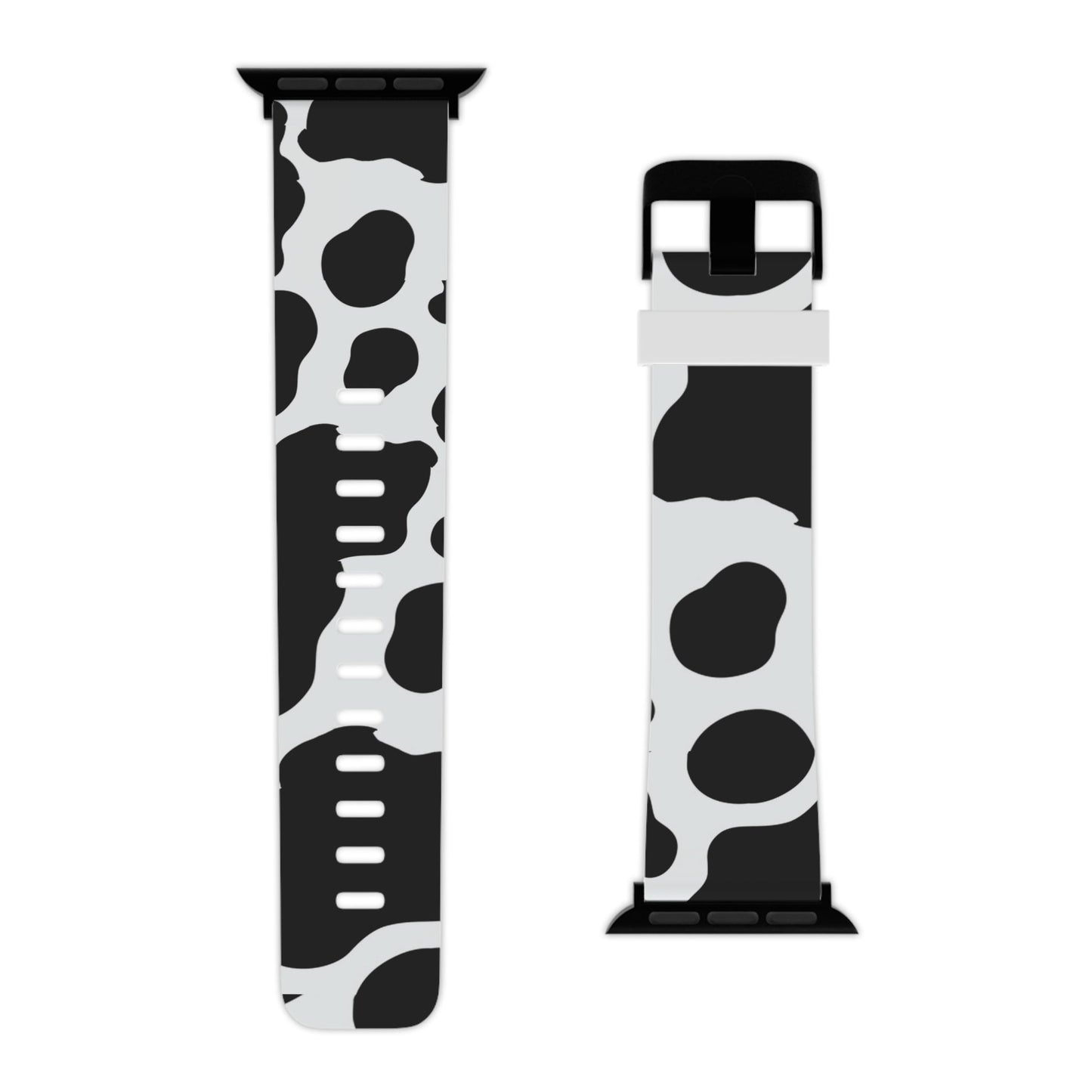  Bold Black and White Cow Apple Watch Band - BOGO Cases
