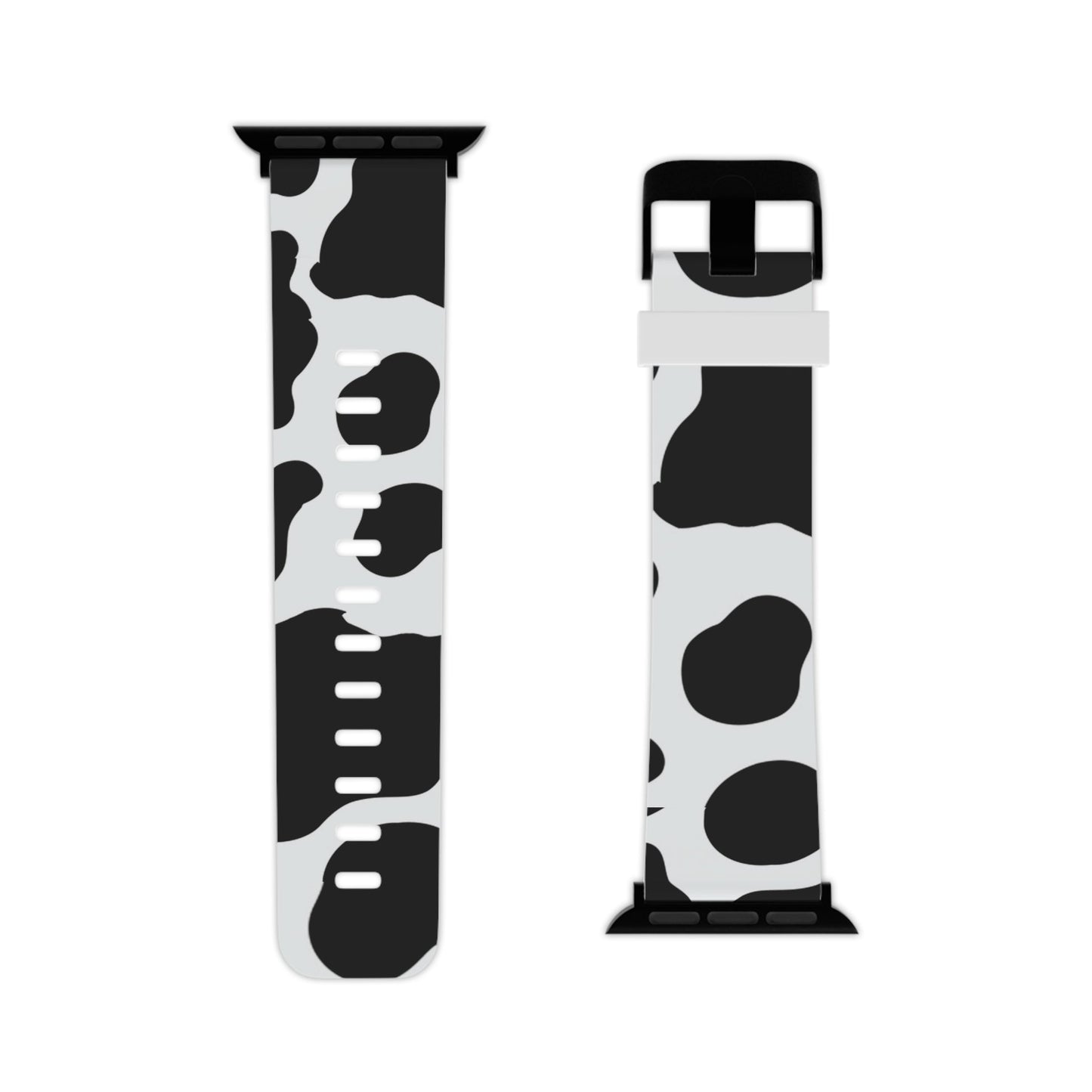  Bold Black and White Cow Apple Watch Band - BOGO Cases