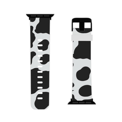  Bold Black and White Cow Apple Watch Band - BOGO Cases