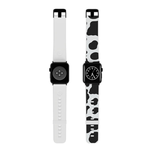  Bold Black and White Cow Apple Watch Band - BOGO Cases