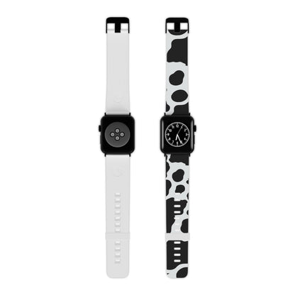  Bold Black and White Cow Apple Watch Band - BOGO Cases