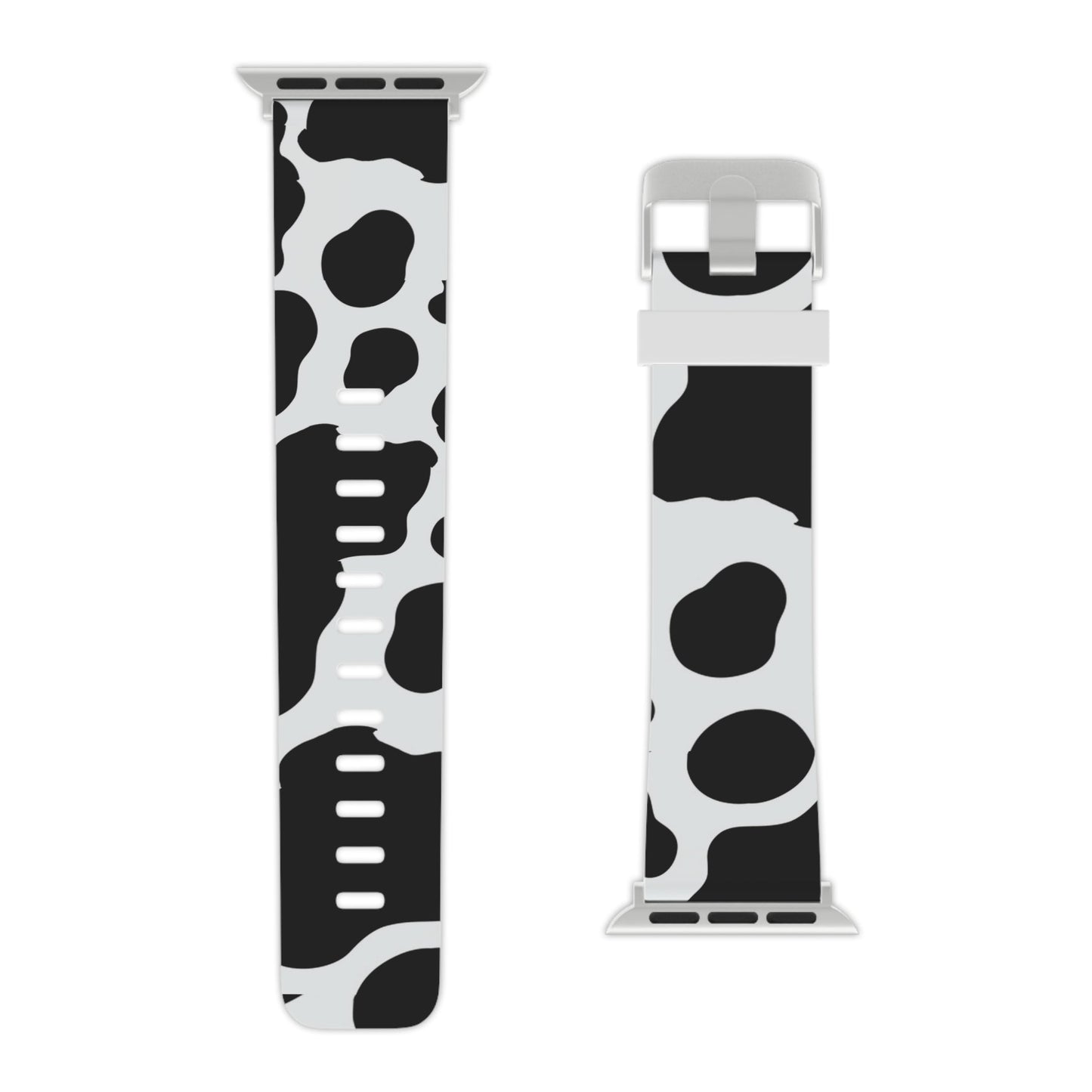  Bold Black and White Cow Apple Watch Band - BOGO Cases