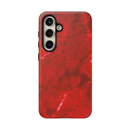 Bold Red Marble Samsung Galaxy Case – Luxe Modern Design with Vibrant Finish - BOGO Cases