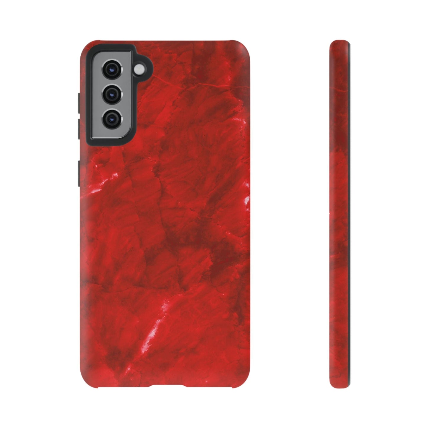 Bold Red Marble Samsung Galaxy Case – Luxe Modern Design with Vibrant Finish - BOGO Cases