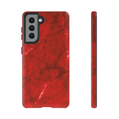 Bold Red Marble Samsung Galaxy Case – Luxe Modern Design with Vibrant Finish - BOGO Cases