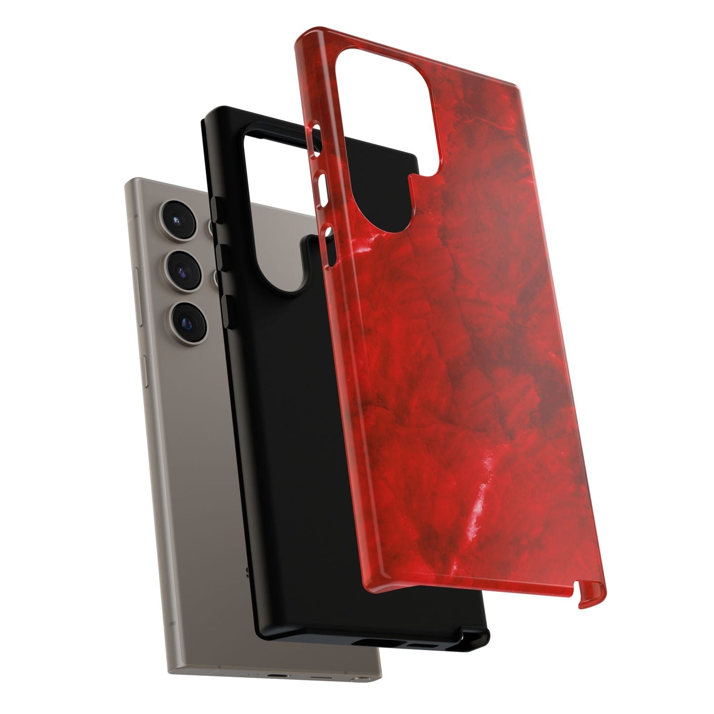 Bold Red Marble Samsung Galaxy Case – Luxe Modern Design with Vibrant Finish - BOGO Cases