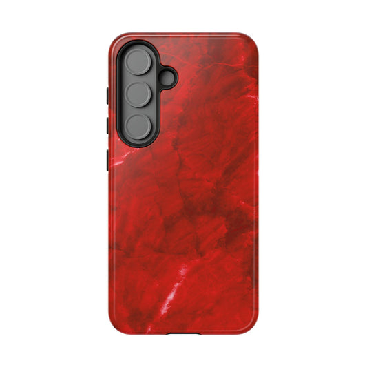 Bold Red Marble Samsung Galaxy Case – Luxe Modern Design with Vibrant Finish - BOGO Cases