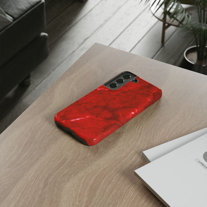 Bold Red Marble Samsung Galaxy Case – Luxe Modern Design with Vibrant Finish - BOGO Cases