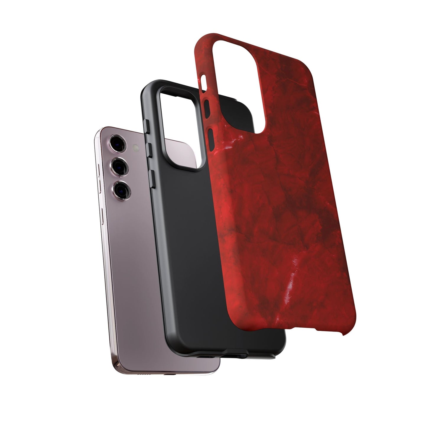 Bold Red Marble Samsung Galaxy Case – Luxe Modern Design with Vibrant Finish - BOGO Cases
