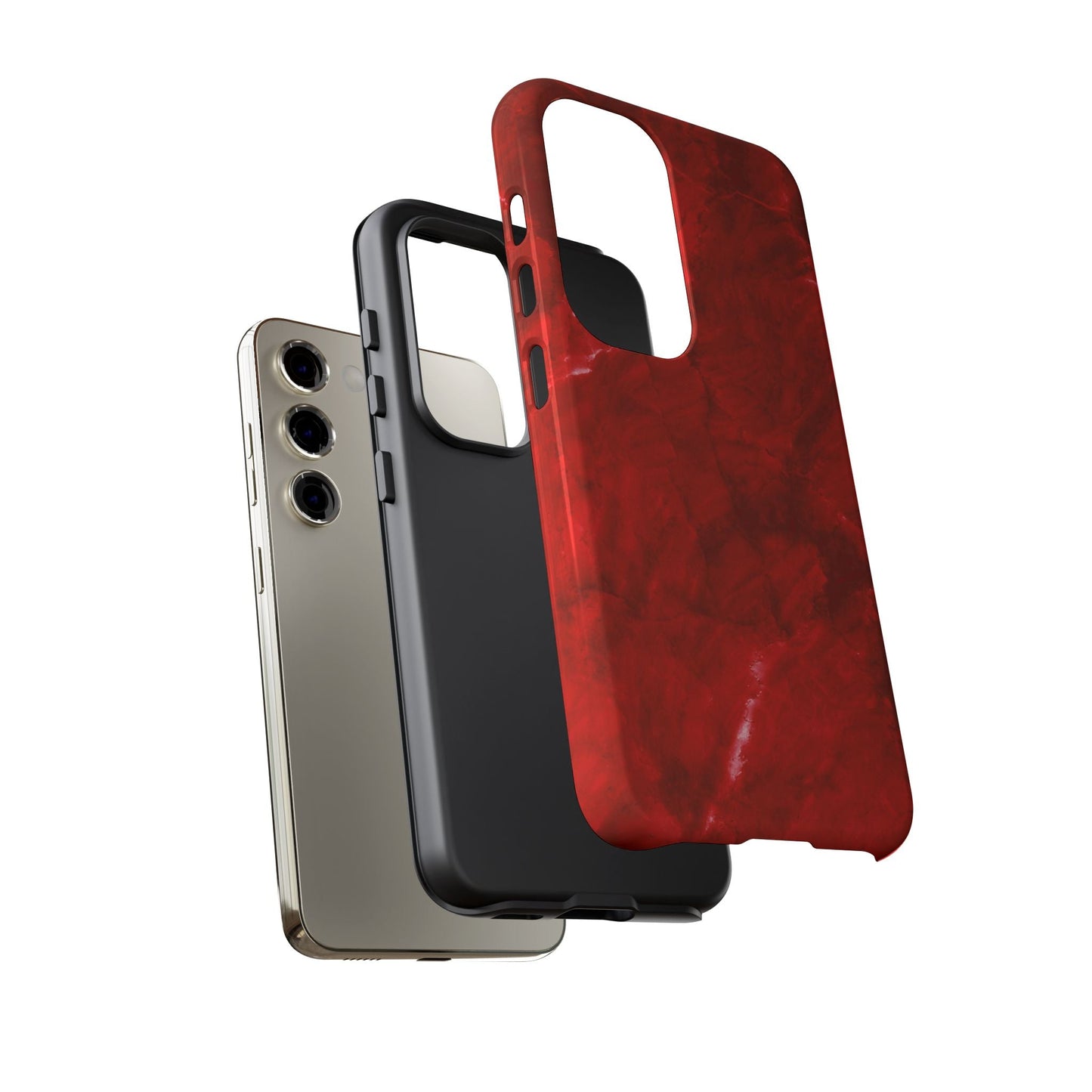 Bold Red Marble Samsung Galaxy Case – Luxe Modern Design with Vibrant Finish - BOGO Cases