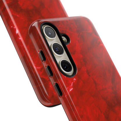 Bold Red Marble Samsung Galaxy Case – Luxe Modern Design with Vibrant Finish - BOGO Cases