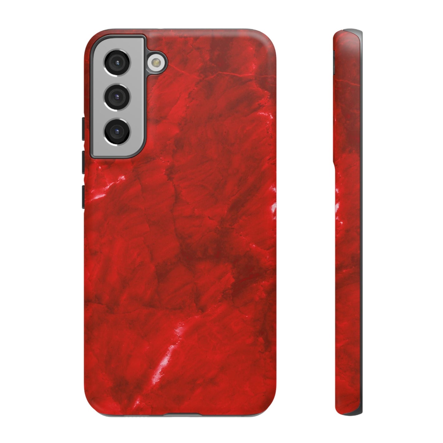 Bold Red Marble Samsung Galaxy Case – Luxe Modern Design with Vibrant Finish - BOGO Cases